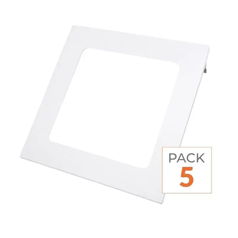 Spot LED Encastrable Carré BLANC 18W - Pack de 5 Achat Immédiat