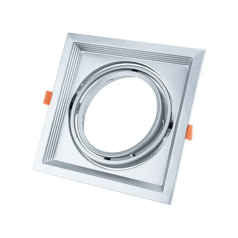 Support Simple Orientable INOX Encastrable pour Ampoule LED AR111 Dernier Modèle