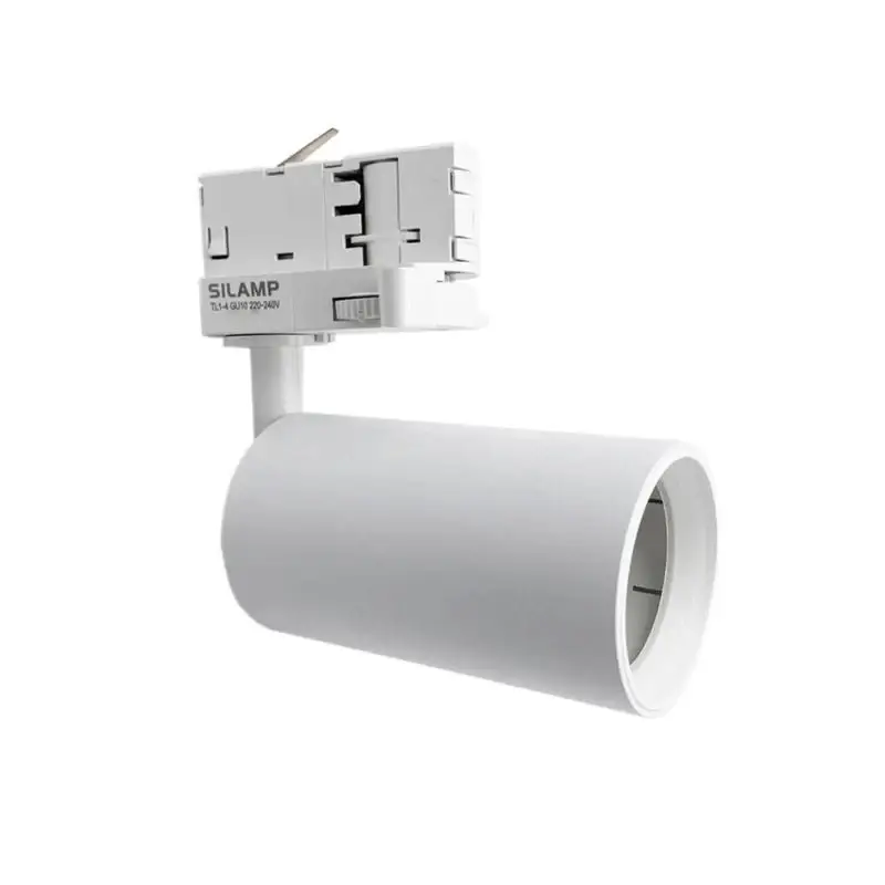 Spot LED sur Rail 80° Triphasé BLANC pour Ampoule GU10 Acheter Direct