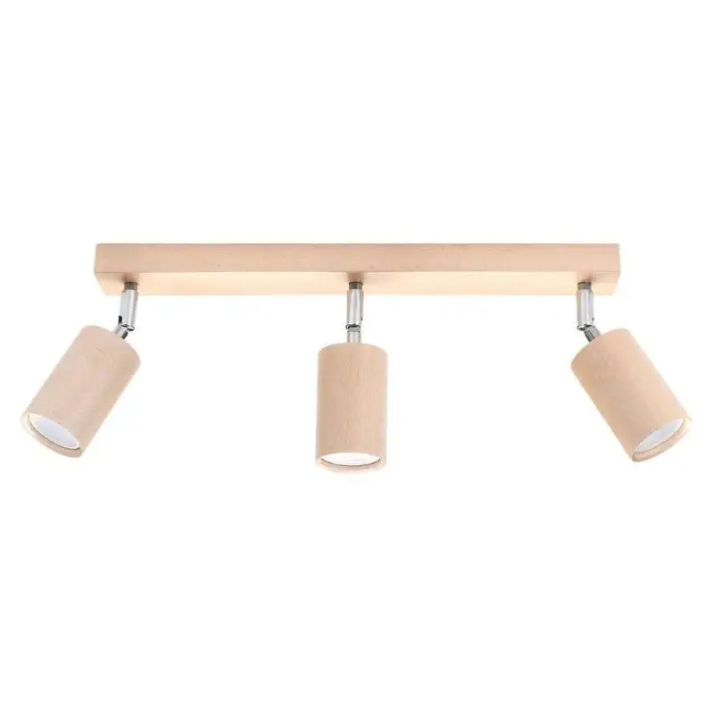 Plafonnier Bois Orientable pour 3 Ampoules GU10 Satisfait Ou Remboursé