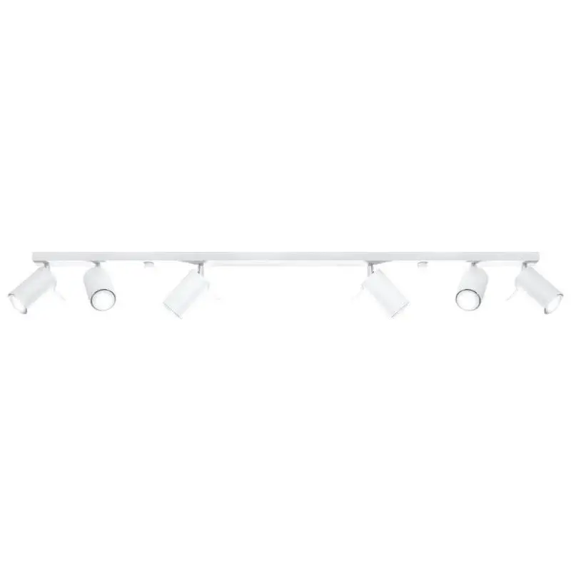 Certifié Plafonnier Spot Orientable Blanc pour 6 Ampoules GU10