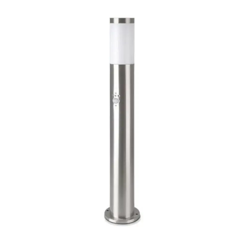 Borne de Jardin Acier Inoxydable avec Détecteur 80cm IP44 pour Ampoule E27 Haute Qualité