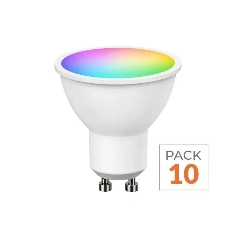 Ampoule LED Connectée Wifi GU10 4.5W RGBW - Pack de 10 Réduction