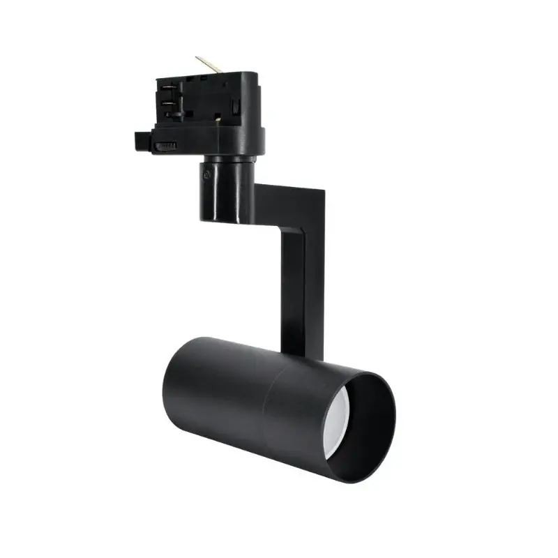 Spot LED sur Rail Triphasé NOIR 36° pour ampoule GU10 Pas Cher