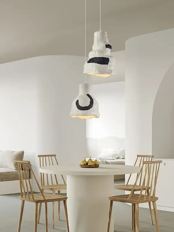 Lustre led nordique wabi sabi minimaliste pour bar restaurant famil... Promotion