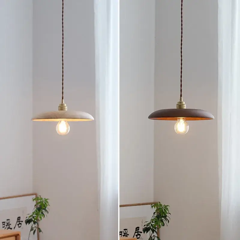 Suspension led en bois et laiton style nordique moderne Achetez Aujourd'hui