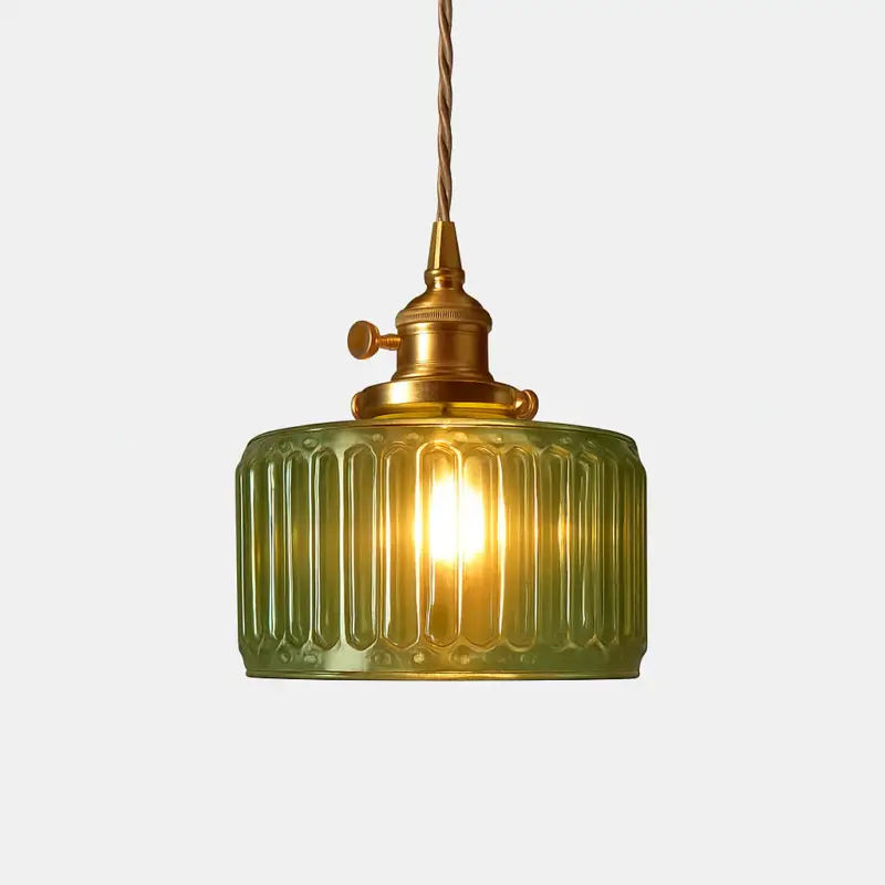 Suspension nordique vintage rustique en cuivre wabi-sabi luminaire Authentique