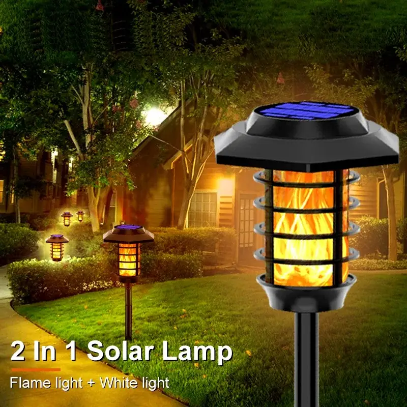 Acheter En Ligne Lampes solaires à flamme étanches pour décoration jardin