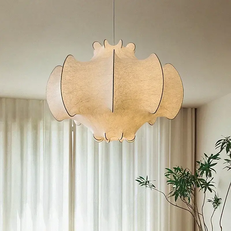 Marque Lustre wabi sabi nordique en soie japonaise led intérieur