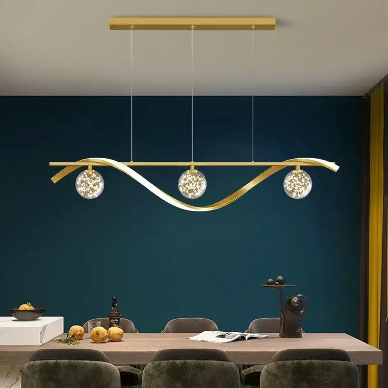 Acheter Direct Suspension led minimalistes en verre gradation luminaire domestique