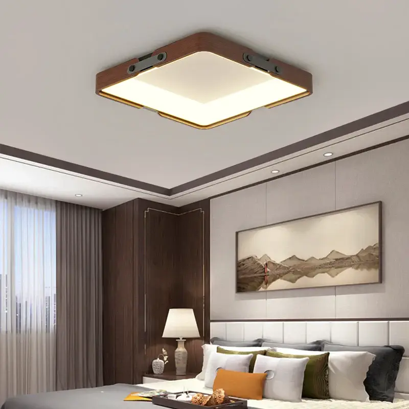 Acheter En Ligne Ultra-slim wooden led lamp in minimalist nordic style