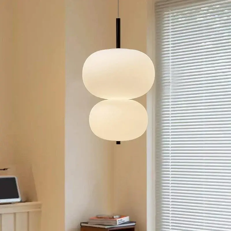 Retour Gratuit Scandinavian large glass ball pendant light for living room