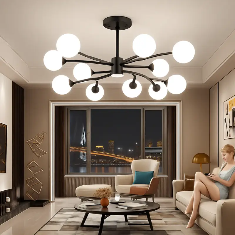 Seulement Aujourd'hui Nordic led glass ball decorative chandelier for home
