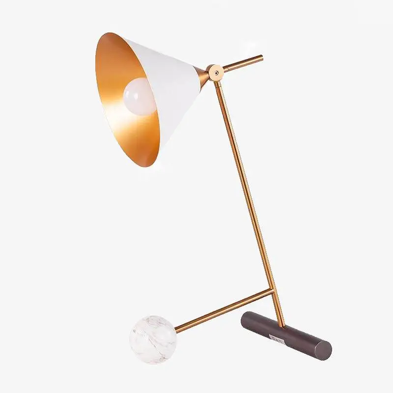 Modern table lamp in metal and marble with chrome base hotel Acheter Direct