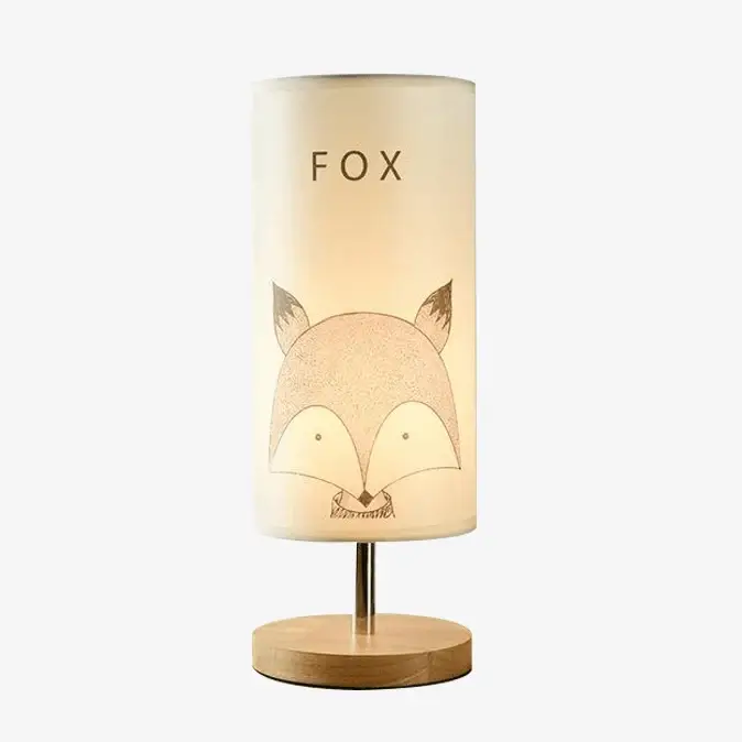 Offre Limitée Children's wooden bedside or desk lamp with animal design