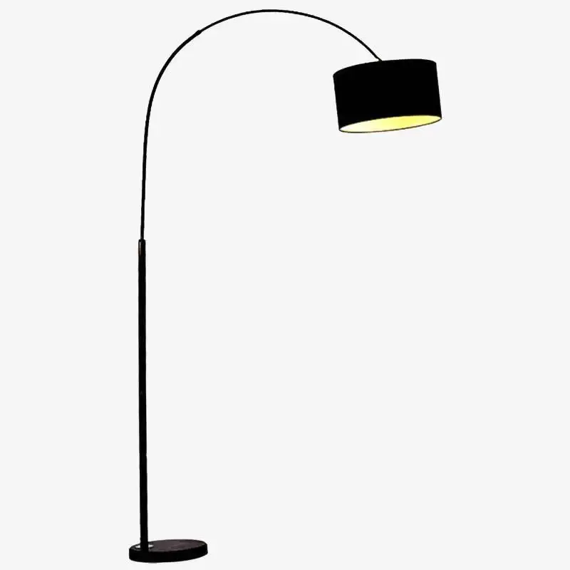 Modern floor lamp with rounded fabric shade steel Jusqu'à Épuisement Des Stocks