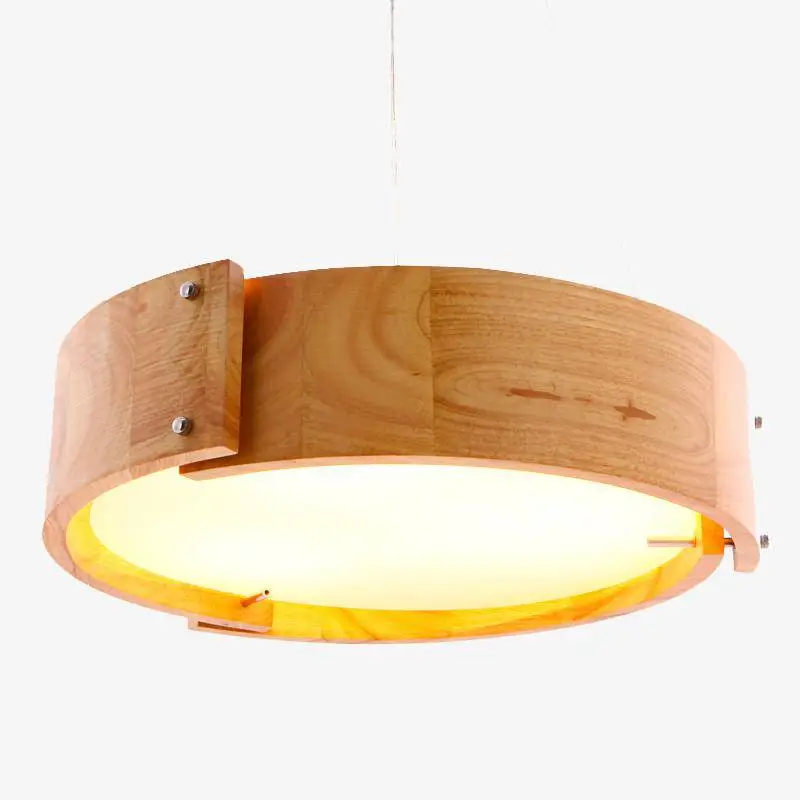 Nouvelle Collection Designer wooden pendant light with curved circles