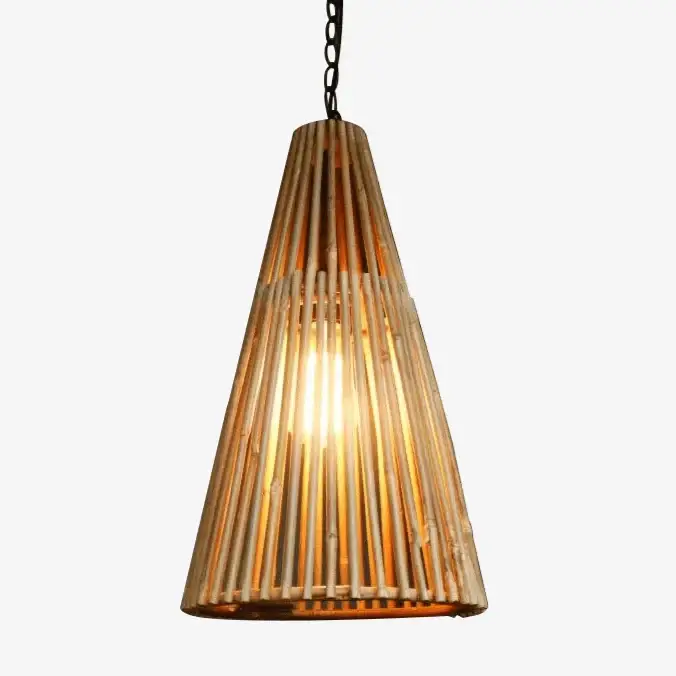 Vente Flash Asia conical bamboo pendant light