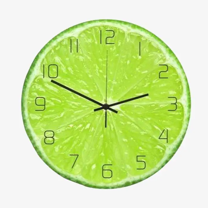 Promotion Saisonnière Coktail lime style round wall clock