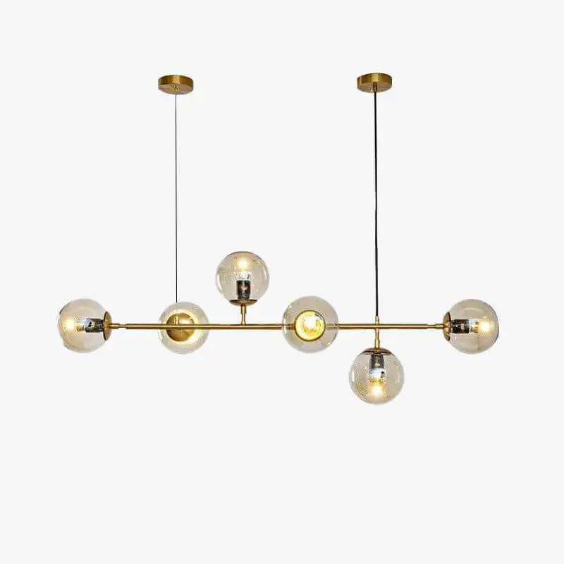 Promotion Saisonnière Modern led chandelier in metal with multiple retro glass globes