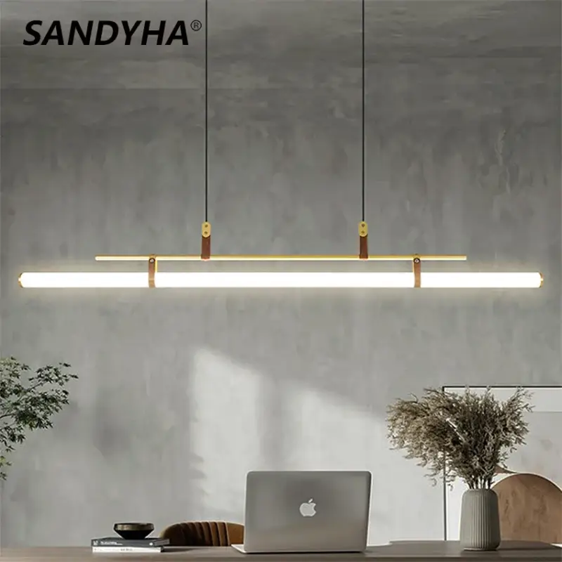 Achetez Aujourd'hui Minimalist led tube strip pendant light chandelier