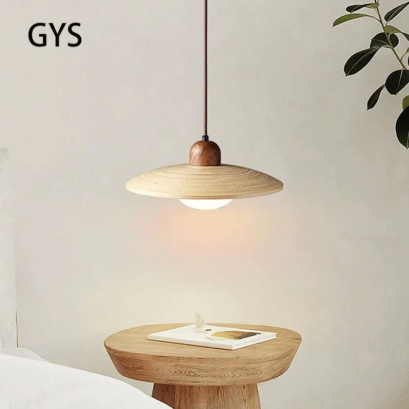 Nouvelle Collection Retro japanese style wooden led pendant light