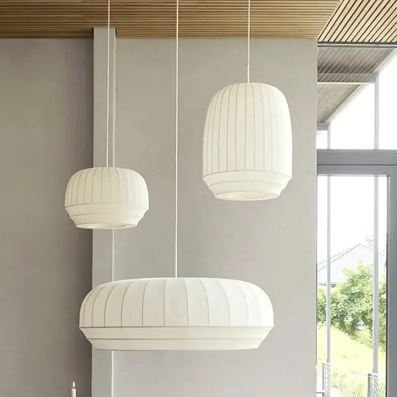 Minimalist nordic stretch fabric chandeliers for coffee shop Expédié Aujourd'hui