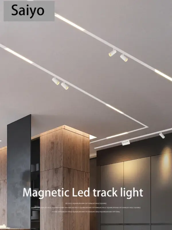 Meilleure Vente Dimmable magnetic led track lighting rails zigbee cob spotlights