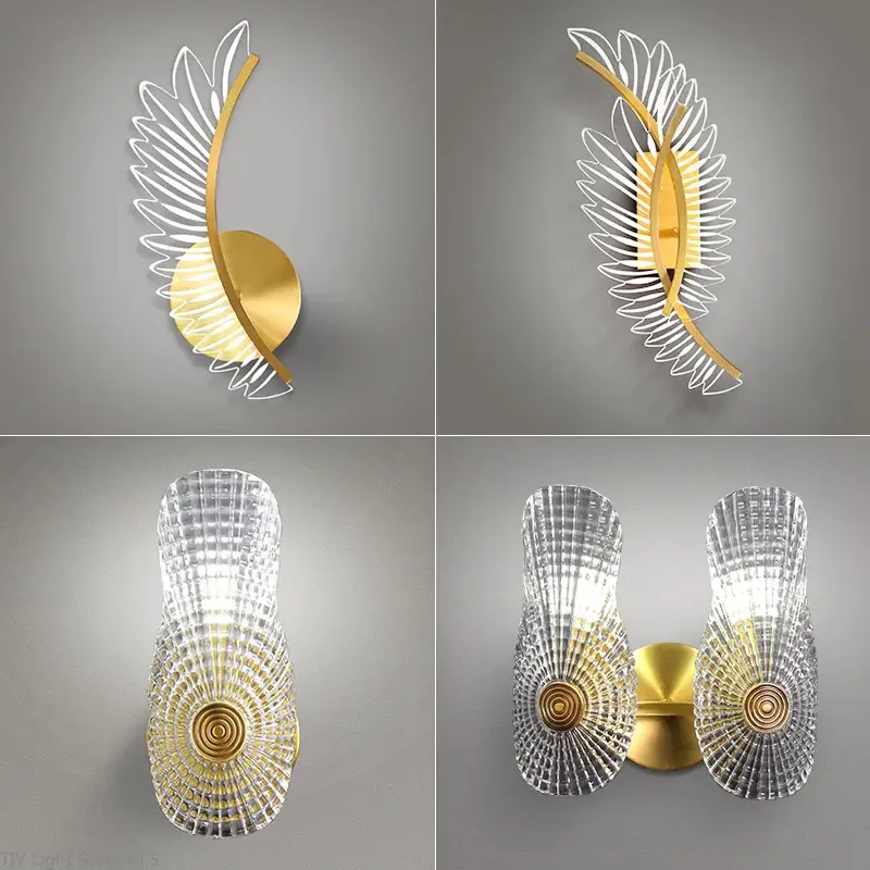 Offre Spéciale Modern luxury gold wing led wall light