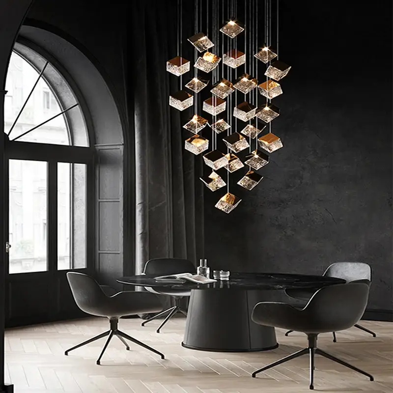 Seulement Aujourd'hui Modern cubic design villa pendant lights, nordic living room, hotel...