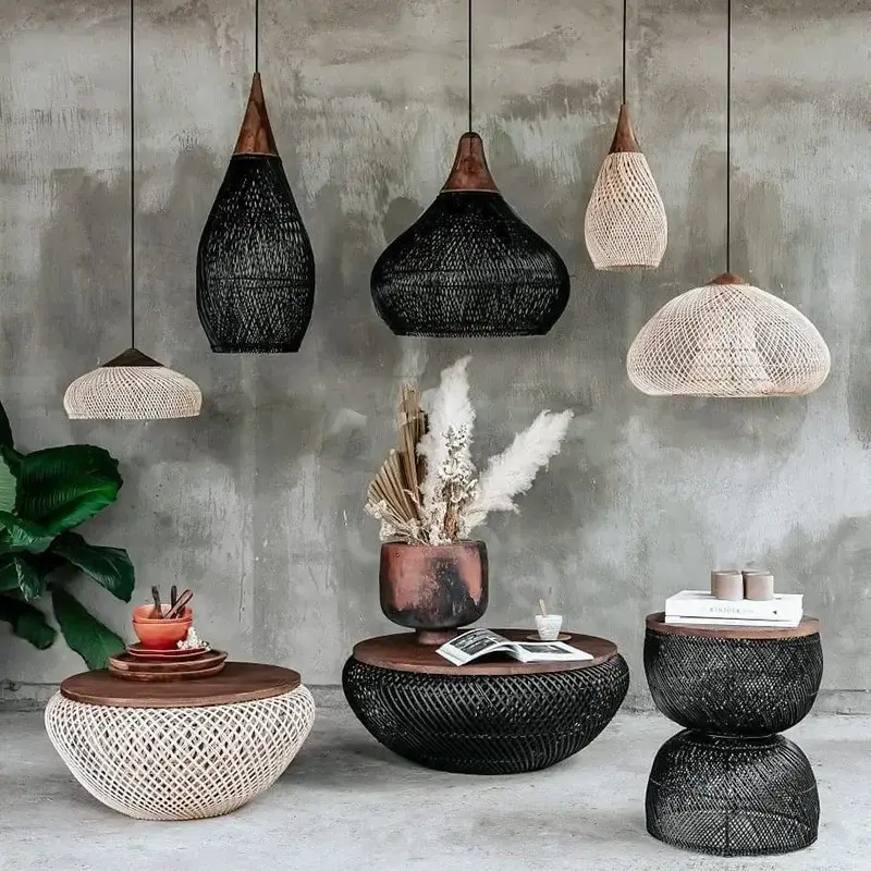 Modern art minimalist retro chandelier suitable for living room, di... Soldes