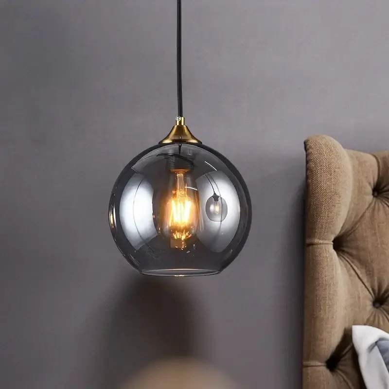 Nordic smoked glass luxury single pendant lamp Achetez Aujourd'hui