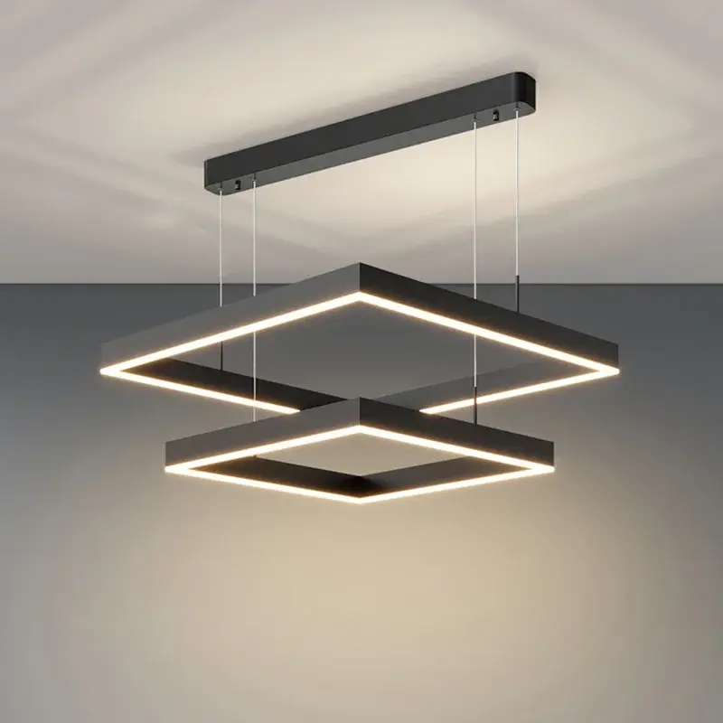 2024modern chandelier square bedroom chandelier lighting hanging la... Livraison Express