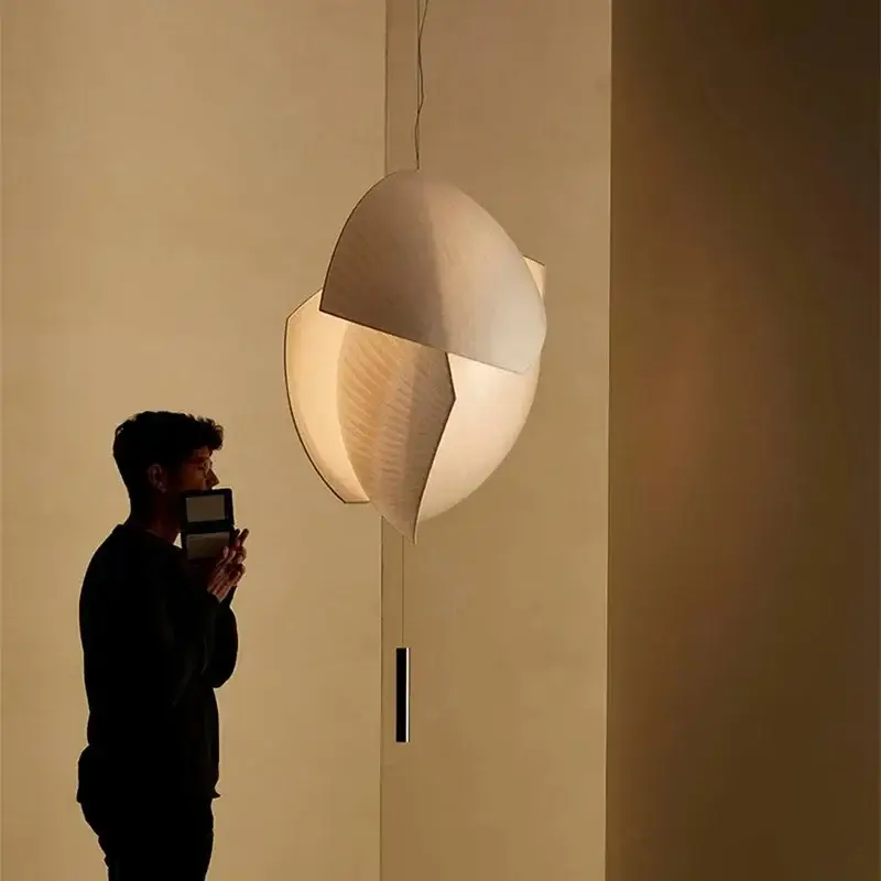 Acheter En Ligne Handmade japanese fabric pendant light wabi sabi for indoor lighting