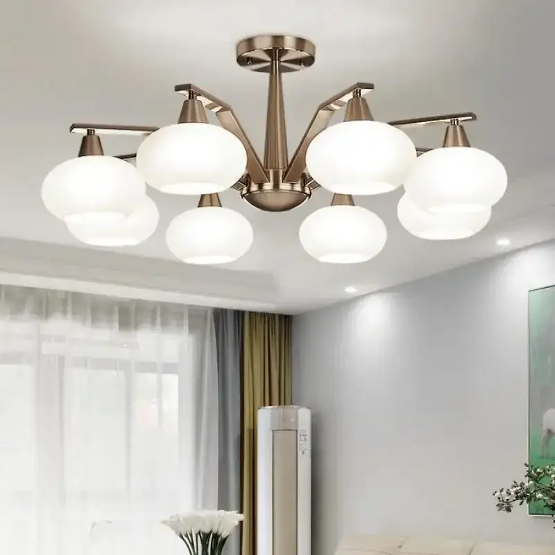 Modern metal chandelier with decorative led lighting Prix Réduit
