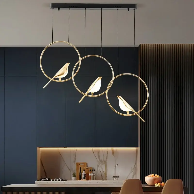 Commander Vite Golden bird chandelier for nordic style interior decor