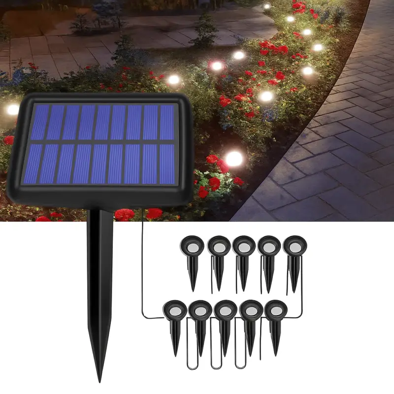 10-in-1 solar spotlight for garden and outdoor decorative lighting Livraison Express