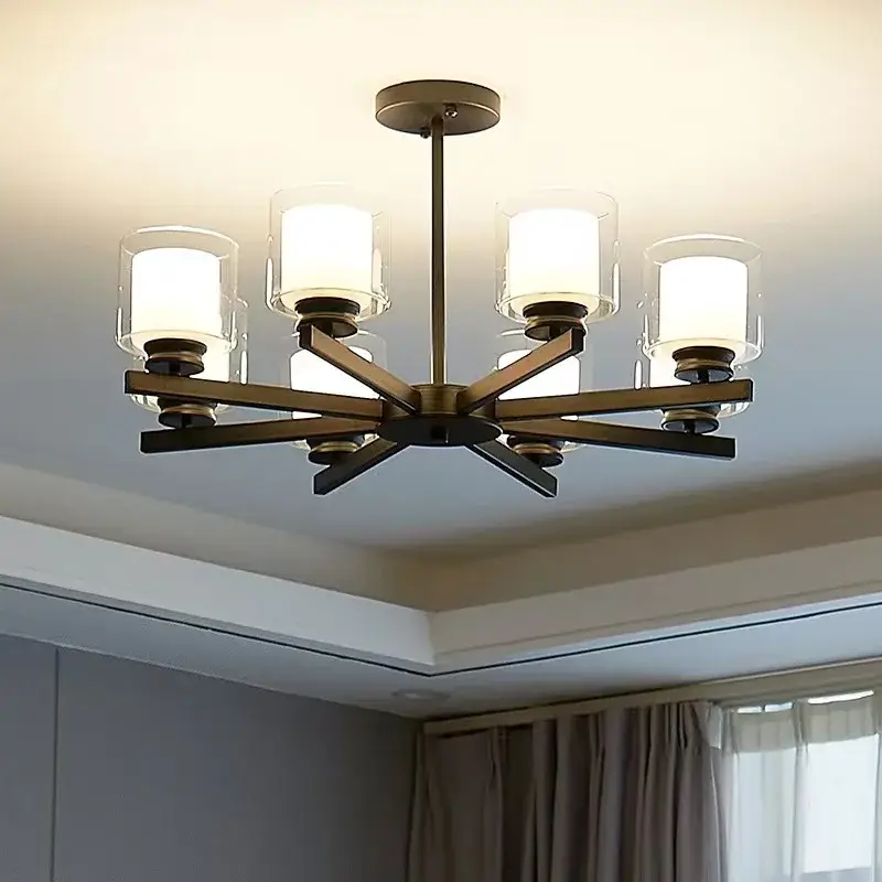 Modern glass chandelier with luxury design led lighting Top Vente