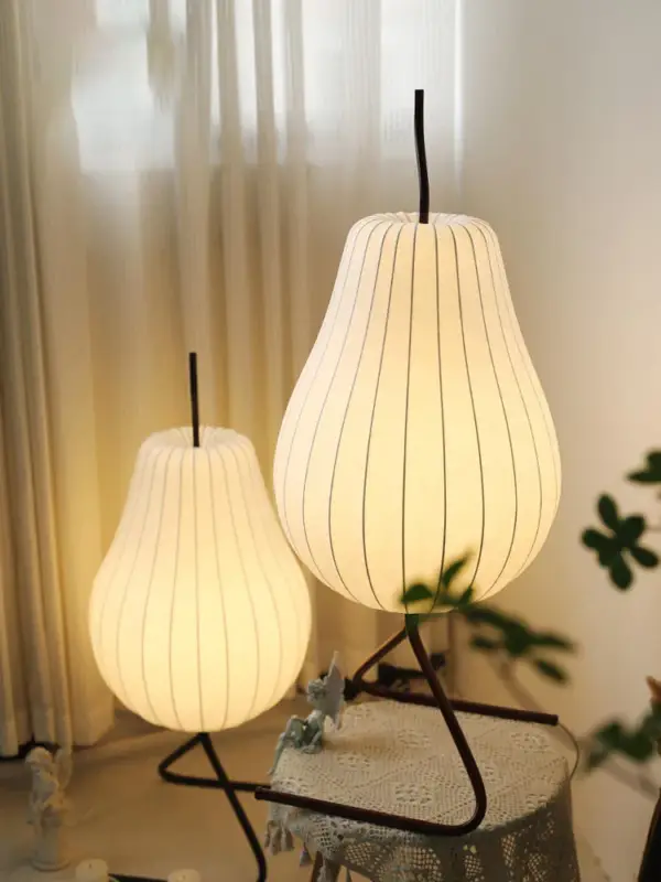 Wabi sabi japanese style silk floor lamp interior decor Seulement Aujourd'hui