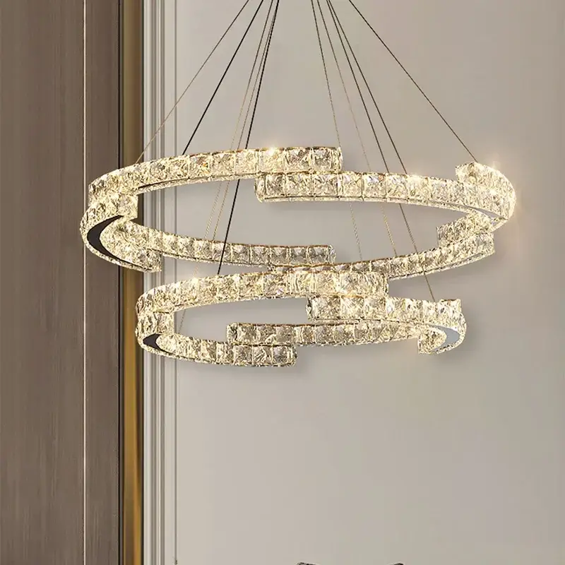 Jusqu'à Épuisement Des Stocks Modern crystal led chandelier with elegant design for interiors