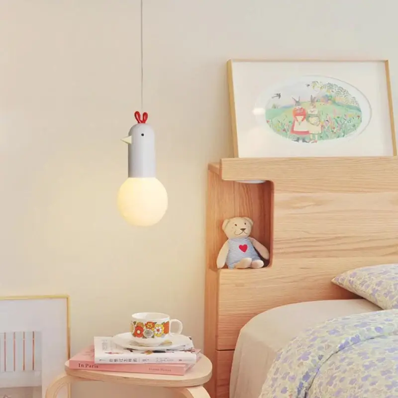 Cute duck shaped pendant light for children Satisfait Ou Remboursé