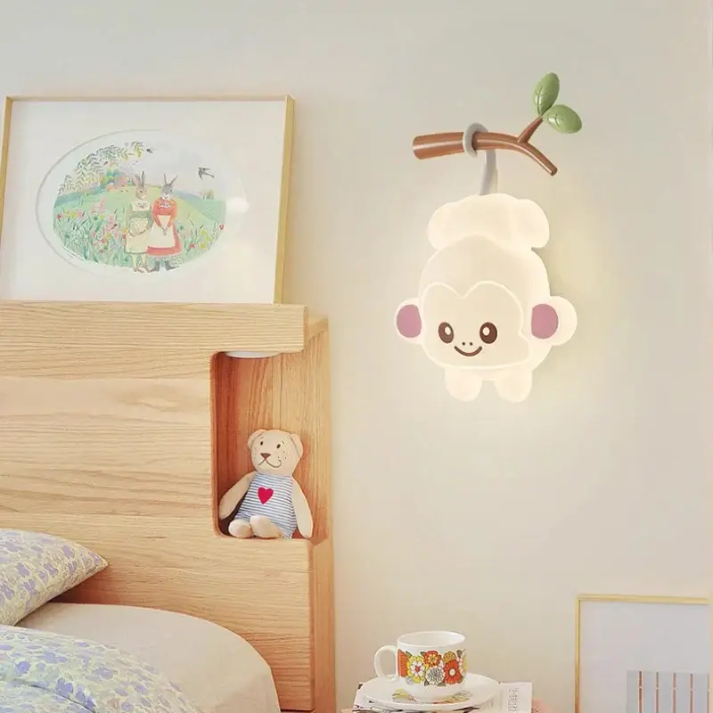 Cute monkey and bear wall light for children Acheter Direct