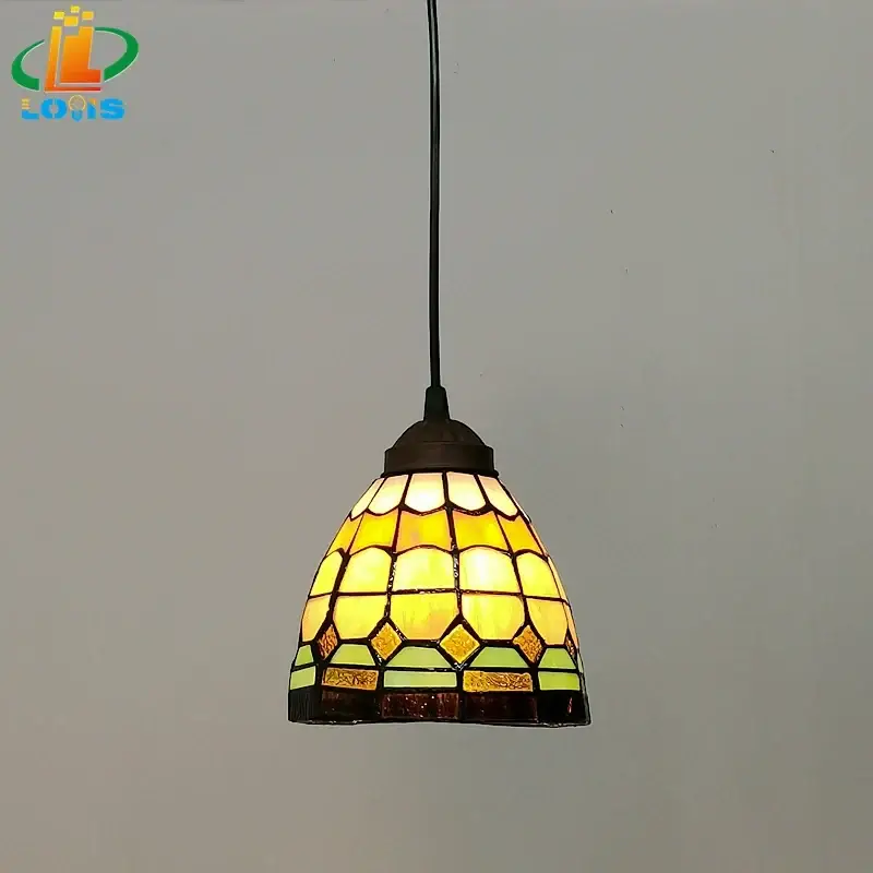 Vintage tiffany glass chandelier for indoor and garden Dernière Chance