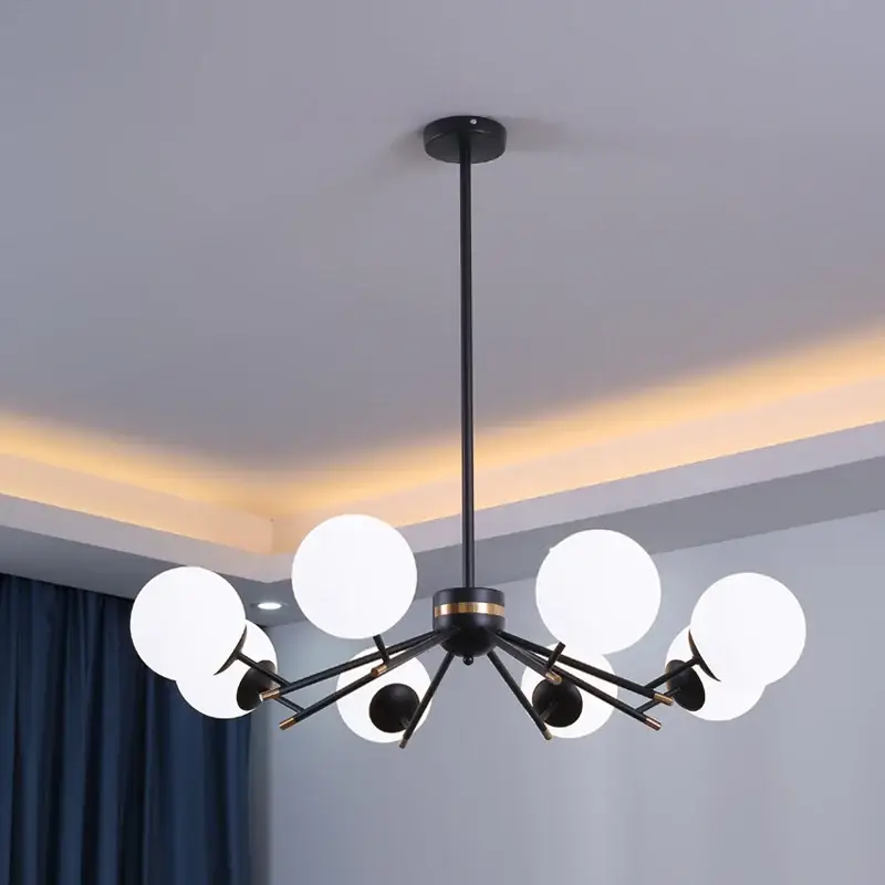 Modern glass ball chandelier for elegant interior decor Nouveauté
