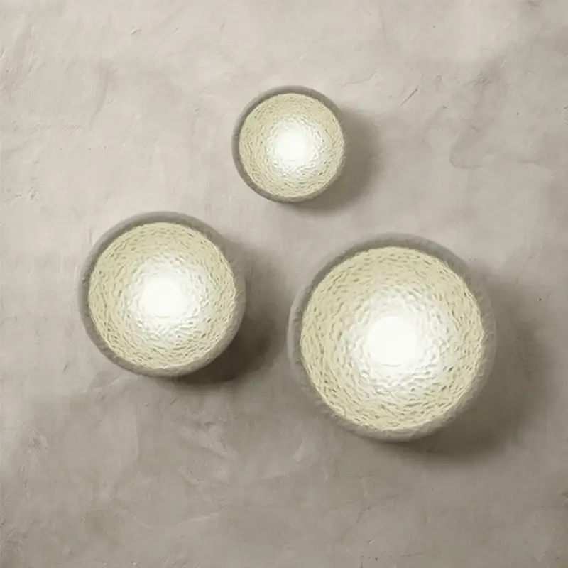 Jusqu'à Épuisement Des Stocks Vintage resin and glass wall light wabi sabi interior decor