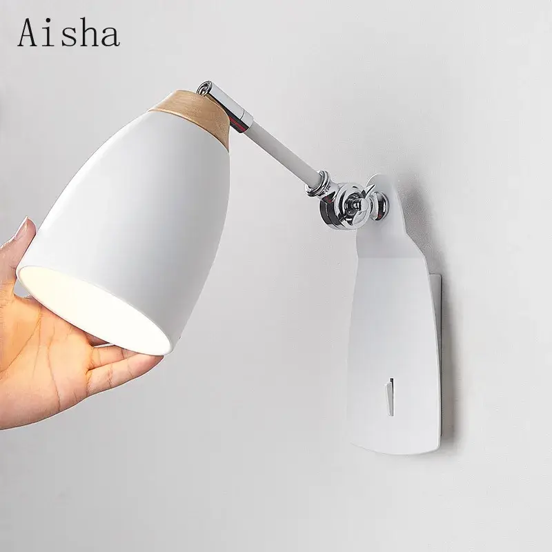 Simple creative nordic wall light with switch decorative Jusqu'à Épuisement Des Stocks