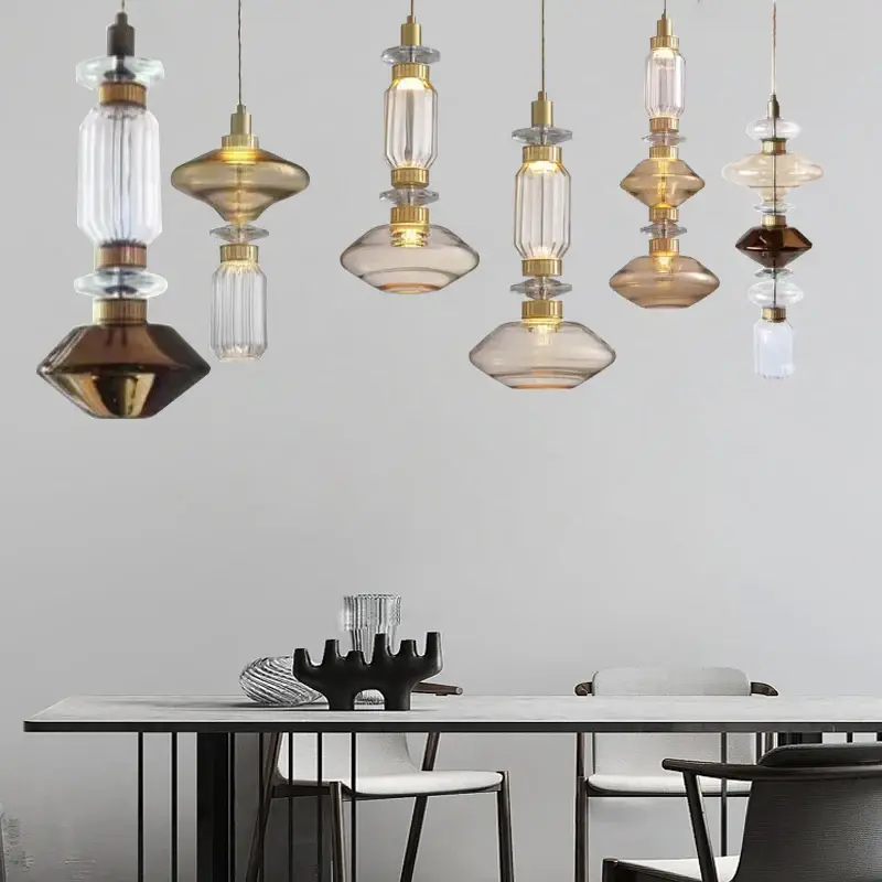 Italian designer glass pendant light for elegant interiors Expédié Aujourd'hui