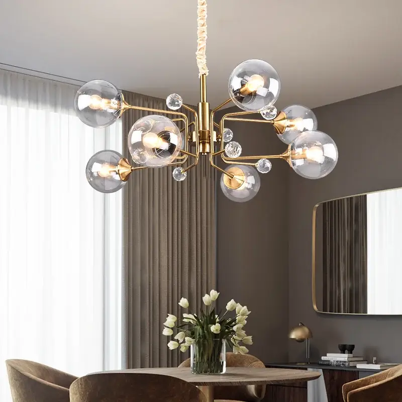 Adjustable clear glass nordic pendant light for interiors Acheter Direct