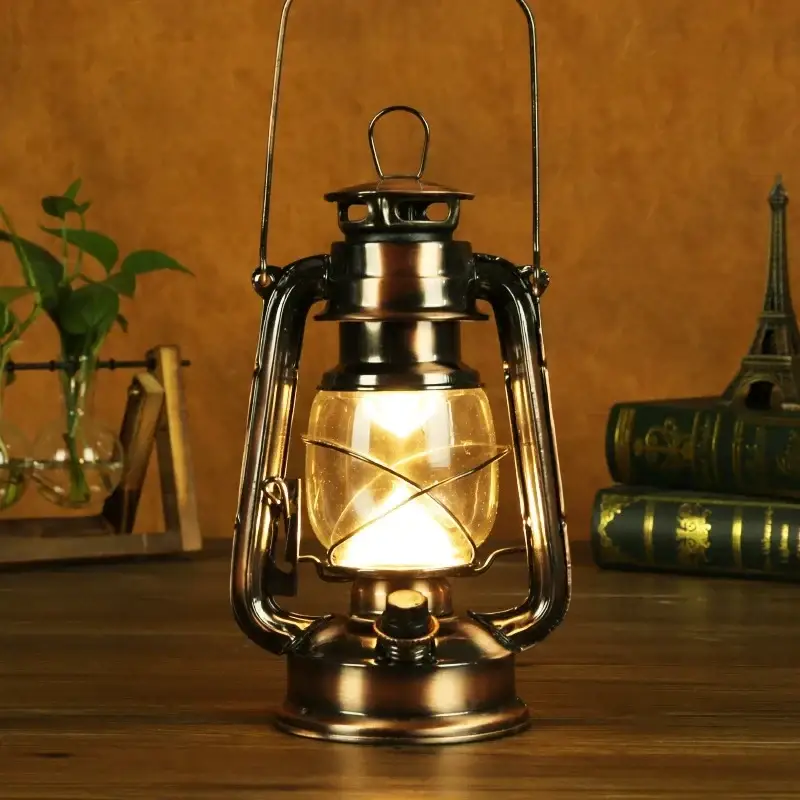 Portable retro rechargeable atmosphere lamp for camping and parties Paiement Sécurisé