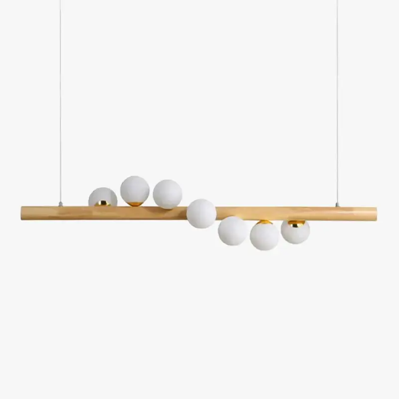 Japanese solid wood chandelier with creative design and modern ligh... Super Prix